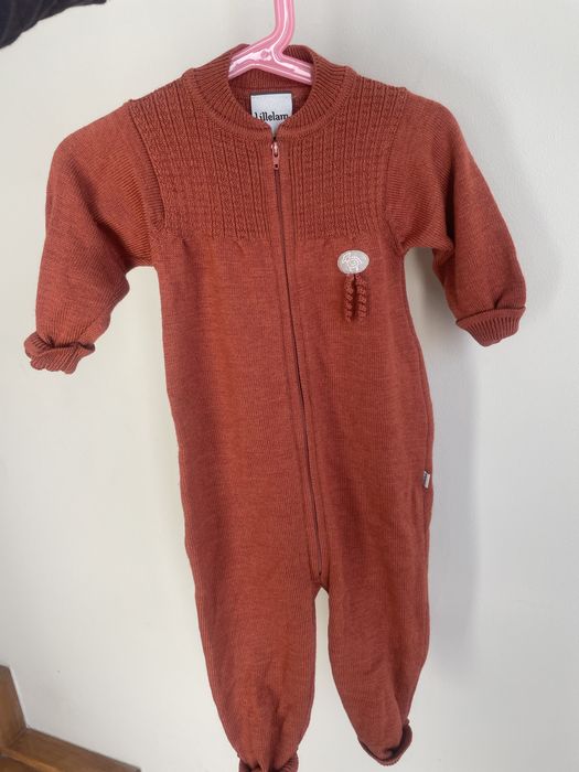Kombinezon rampers lillelam 80 merino wełna