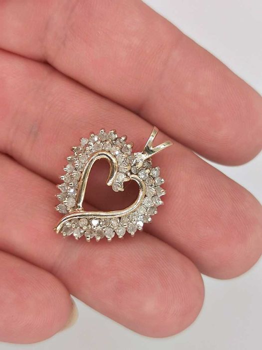 wisiorek serce złoto diamenty 1,00 karat 3,43 g certyfikat G.825
