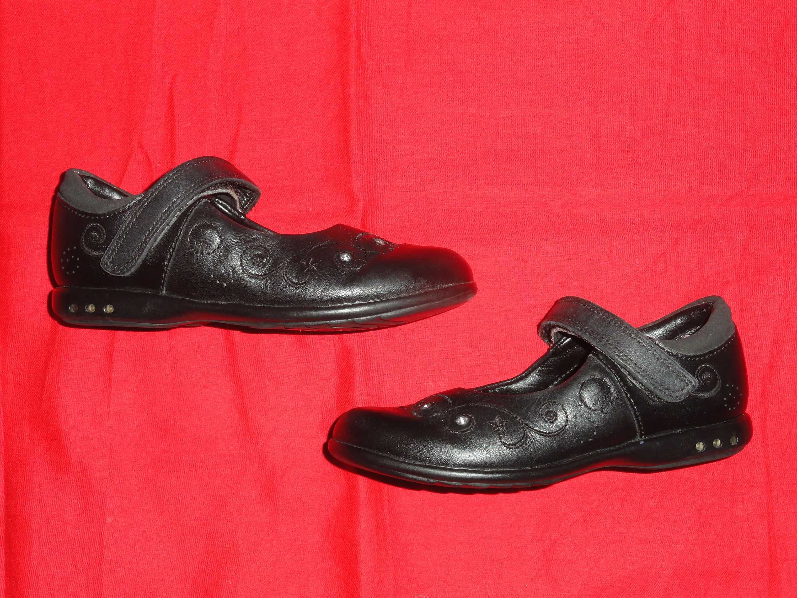 Детские кожаные туфли «Clarks» (24 р. Leather натуральная кожа)
