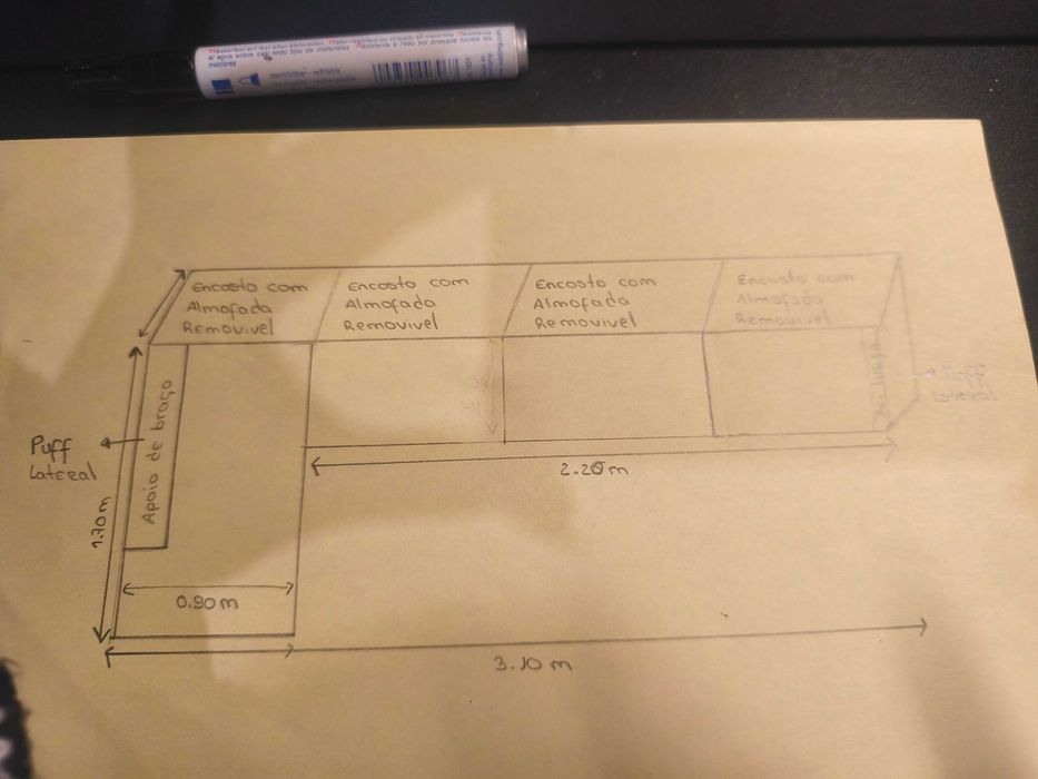 Sofá com Chaise Longue