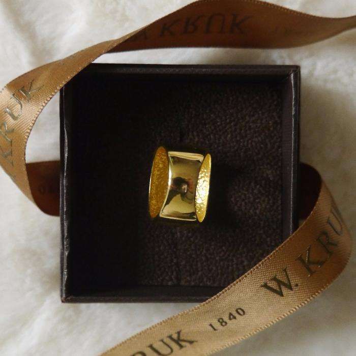 Pierścień sygnet KRUK rozm 10 pozłacane srebro pr 925
