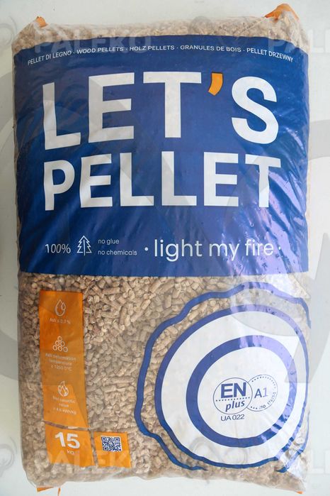 Pellet drzewny Let's pellet pomarańczowy – 6mm ENplus A1  Bydgoszcz