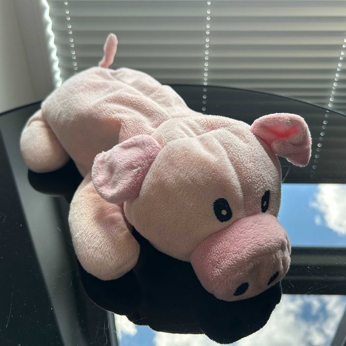 Pluszak świnka – maskotka, poduszka-rogal
