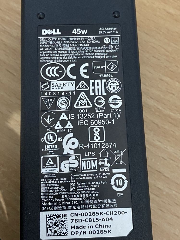 Зарядное для ноутбука блок питания DELL 19.5V 2.31 A (4мм)
