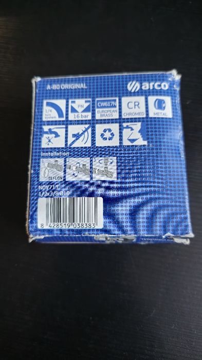 ARCO ZAWÓR KĄTOWY z filtrem antykamień 1/2x3/8