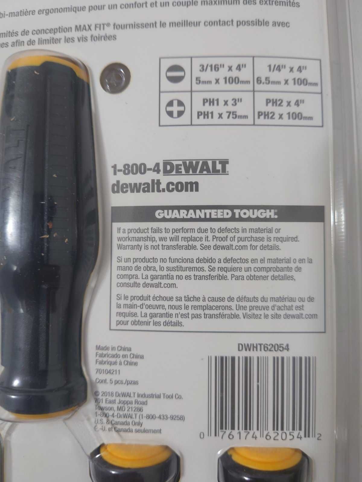 Набор отверток DEWALT DWHT62054 из 4 шт.