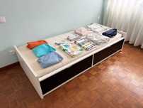 Cama Individual completa c/ arrumação