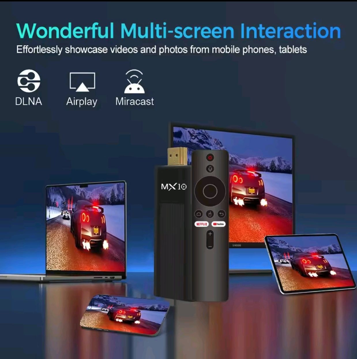 Новые TV Stick MX10 F3 2/16 4K Android 11 H313 5G с голосовым пультом