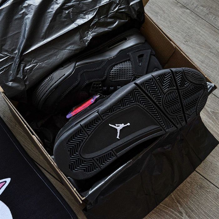 Мужские кроссовки Nike Air Jordan 4 "Black Cat" Premium. Размеры 40-45