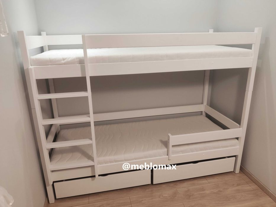 Piękne białe łóżko piętrowe drewniane sosnowe Warszawa dowóz