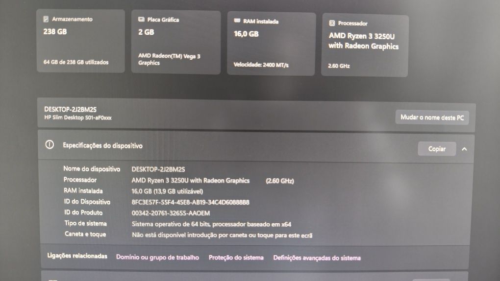 HP ryzen Slim SFF