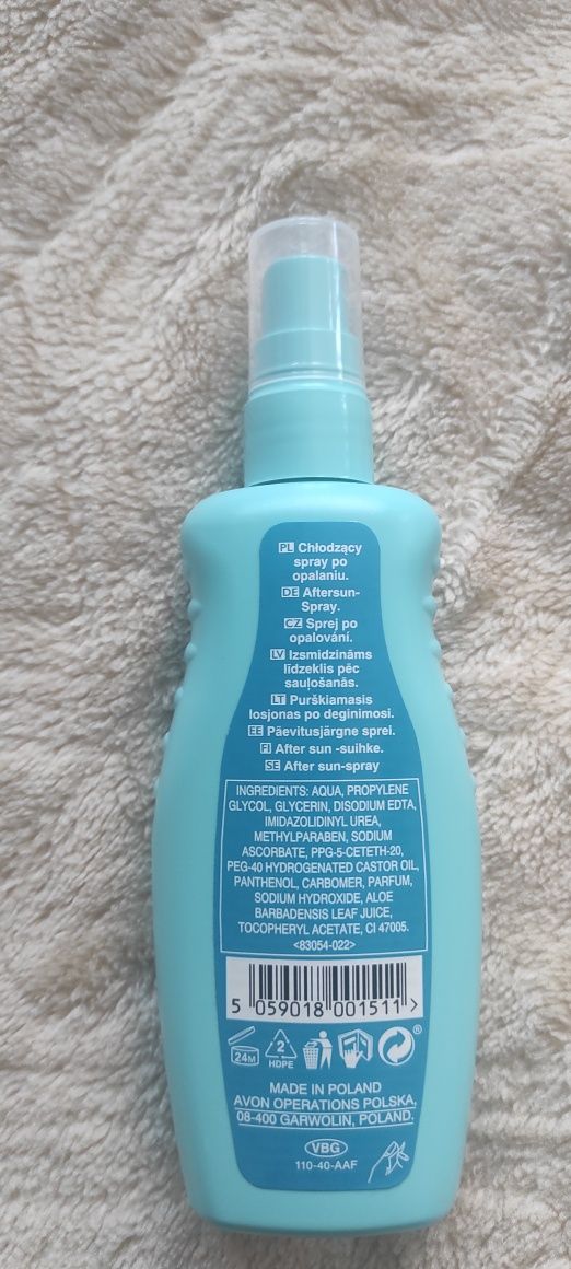 Nowy Chłodzący spray po opalaniu AVON CARE SUN+