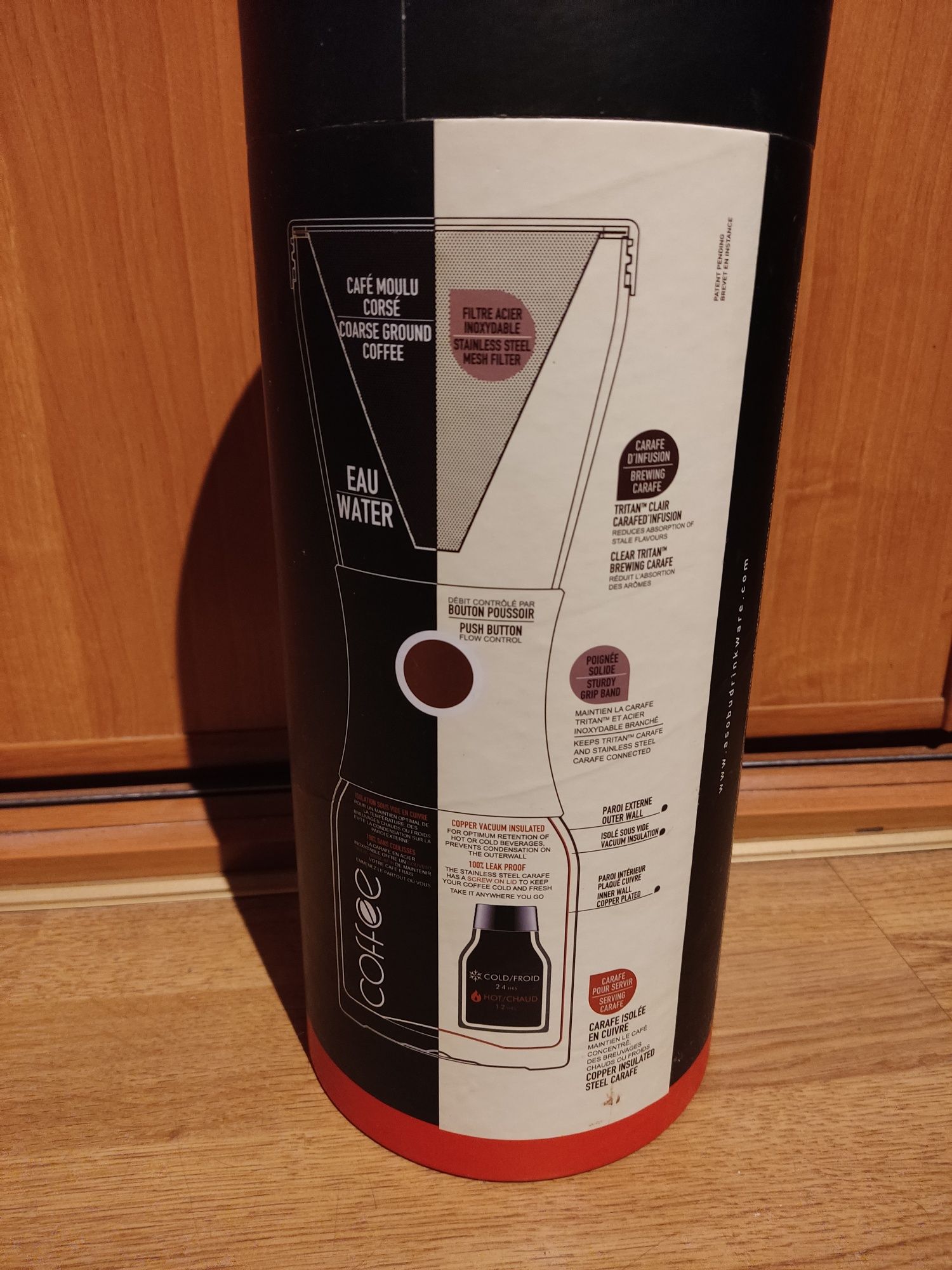 Asobu Cold Brew Insulated Portable Brewer 1L - Zaparzacz do kawy