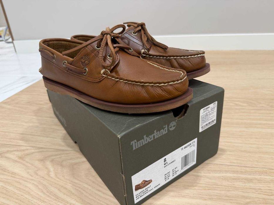 Шкіряні топсайдери мокасини туфлі Timberland Classic Full-grain