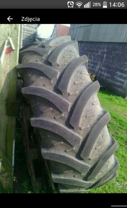 Zamiana opon rolniczych, zamienie na inny rozmiar opony ciągnik przycz