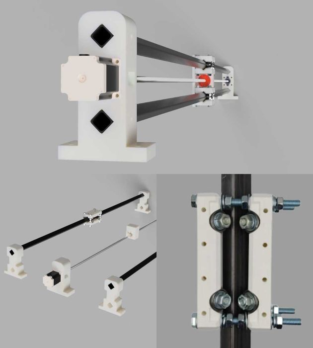Wózki liniowe - prowadnica profil stalowy