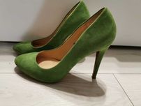 Zielone szpilki Zara r.38