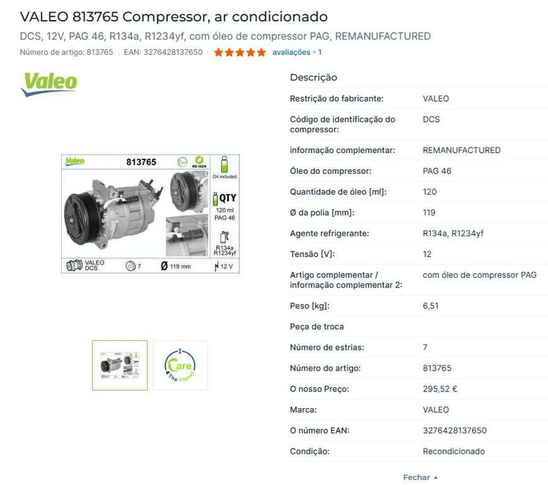 Compressor ar condicionado Renault