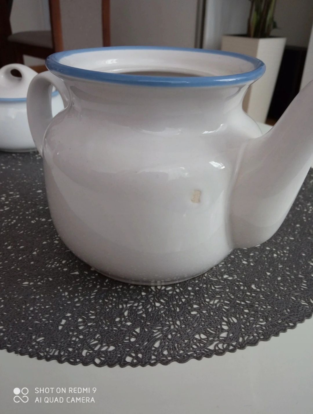Zestaw komplet ceramiki PRL vintage dzbanek cukiernica cukierniczka ml