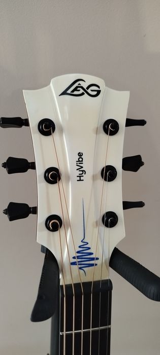 Lag GLH THV PLEXI-WHT Smart Guitar Tramontane Hyvibe Special Edition