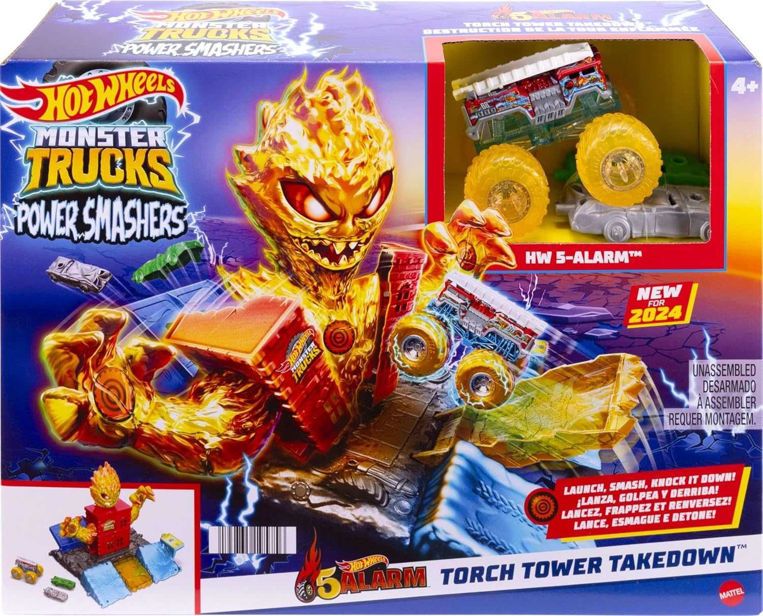 Ігровий набір Hot Wheels Monster Trucks Power Smashers 5 Alarm