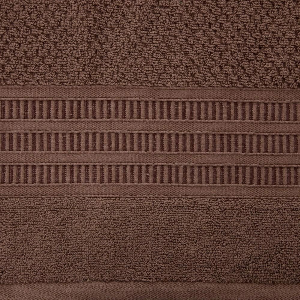 Ręcznik Rosita 70x140 brązowy o ryżowej strukturze