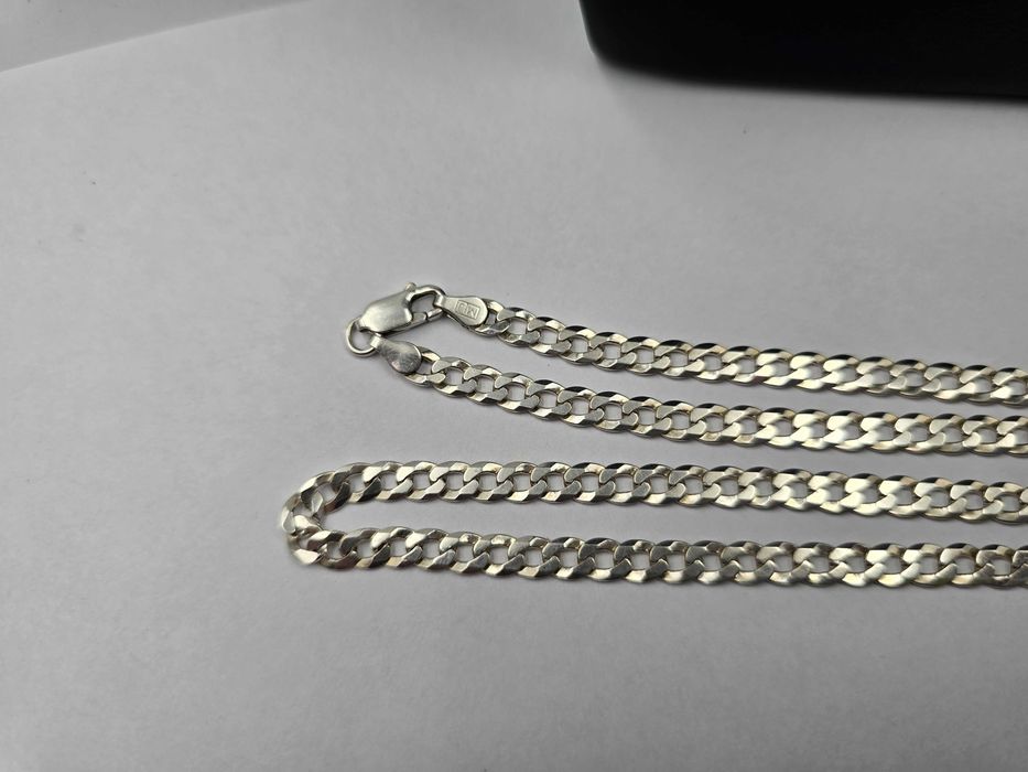 Łańcuszek srebrny pancerka 53cm Szerokość -5mm pr.925 |PLUS Lombard