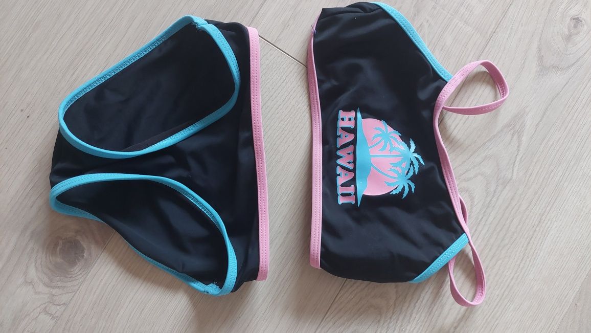 Bikini strój kąpielowy Sinsay 110 116 czarny Hawaii