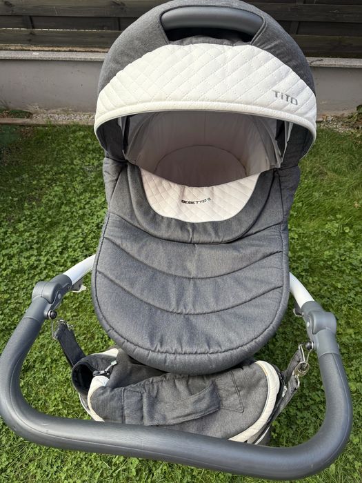 Wózek Bebetto Tito 3w1 – gondola, spacerówka, fotelik Maxi-Cosi