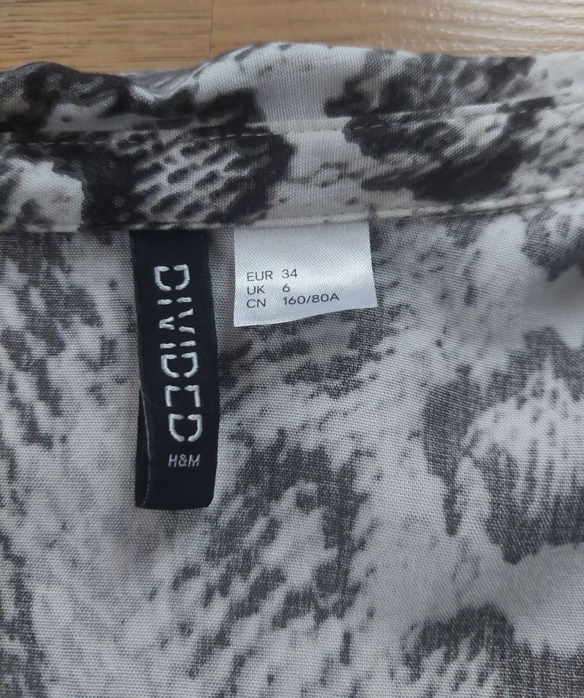 wiskozowa koszula z wężowym motywem H&M