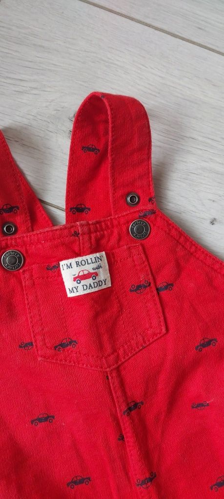 Spodenki niemowlęce na szelkach ogrodniczki 74 80 carter's
