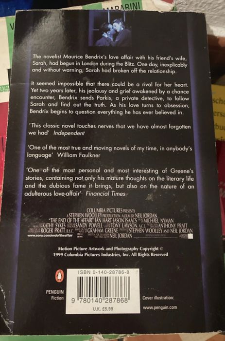 The End Of The Affair -:Graham Greene