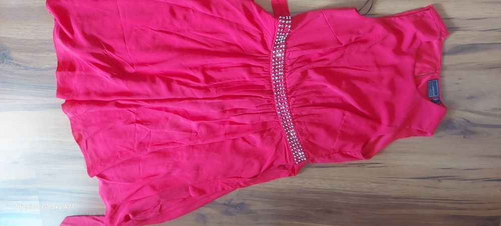 Bonprix sukienka rozkloszowana malinowa NOWA r 36 r S