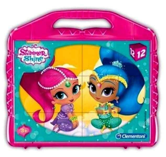 Shimmer and Shine Klocki CUBES 12 el. Clementoni NOWE od Mikołaja