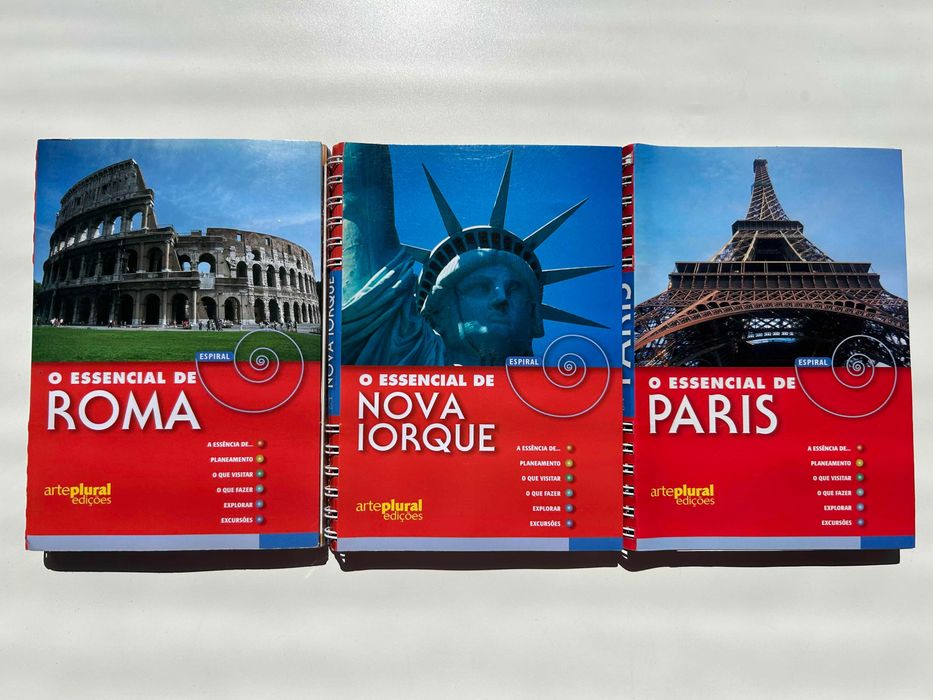 3 Guias: "O Essencial de... Paris, Roma, Nova Iorque" (Portes Grátis)