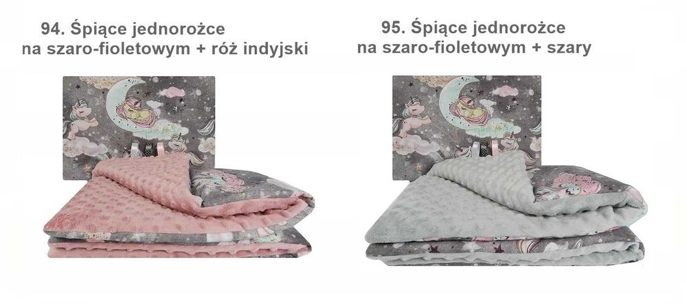Koc Kocyk Minky 100x135 + Poduszka Przedszkolaka Belbi