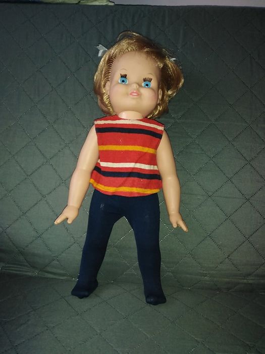 Lalka bobas dziewczynka vintage prl sygnatura