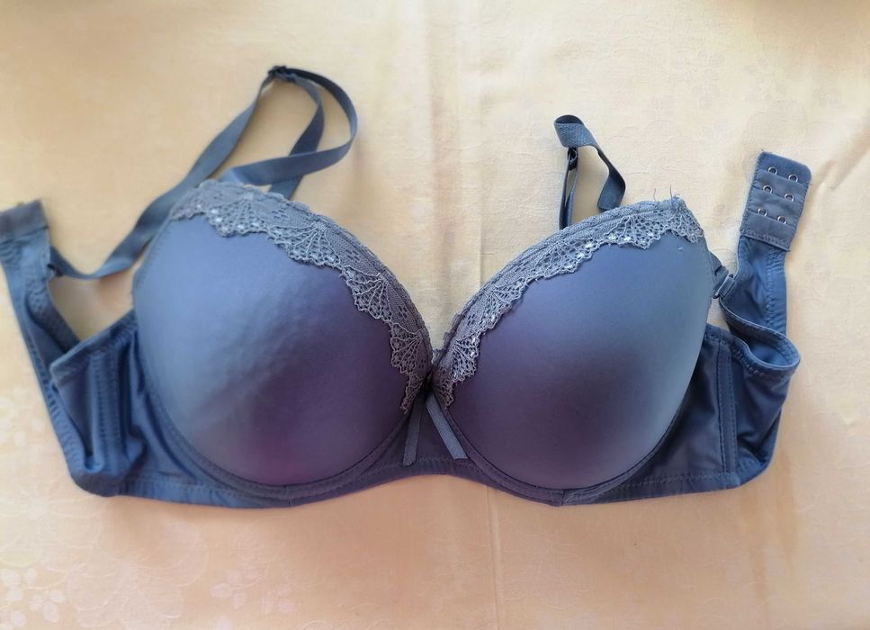 Biustonosz, stanik  HAN usztywniany niebieski/grafitowy size 36/80