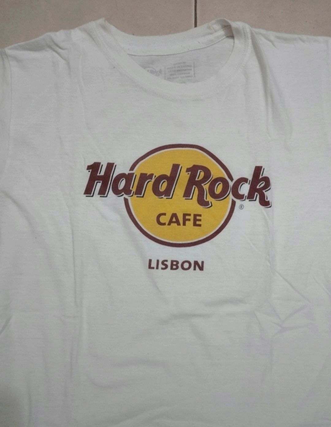 T-shirt Branca Hard Rock Café Lisboa