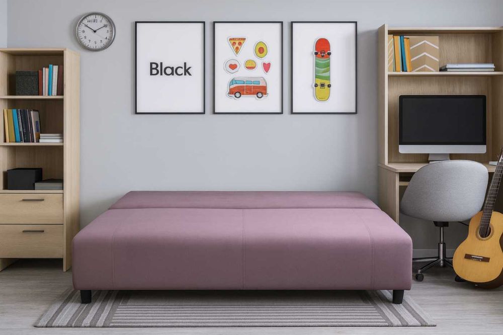 Sofa, kanapa nowoczesna z funkcją spania i pojemnikiem rozkładana