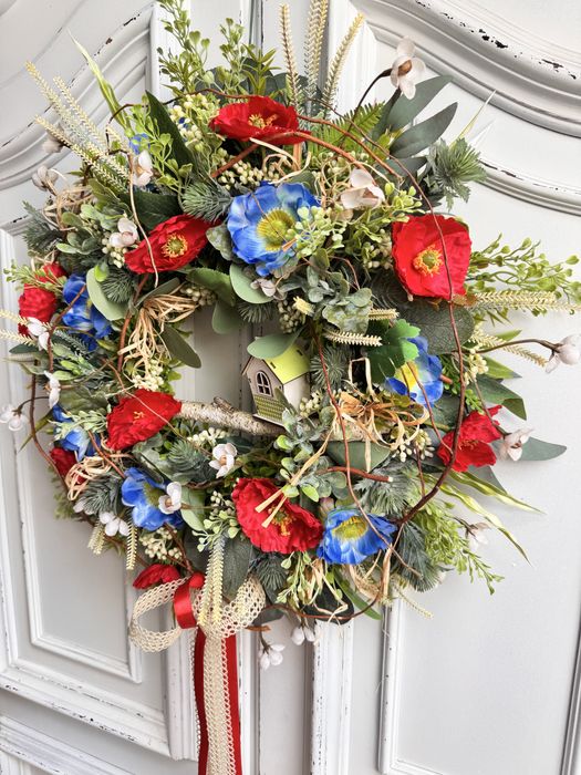 Duży Sielski wianek z makami