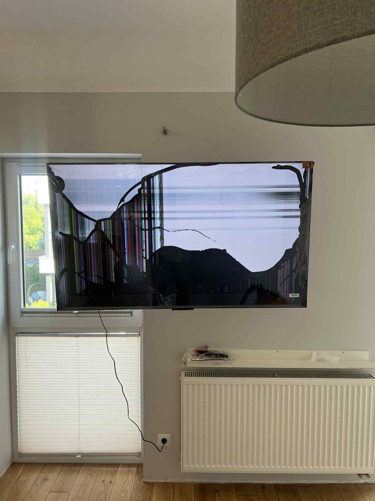 Telewizor TCL 55C655 uszkodzona matryca, komplet , pudelko