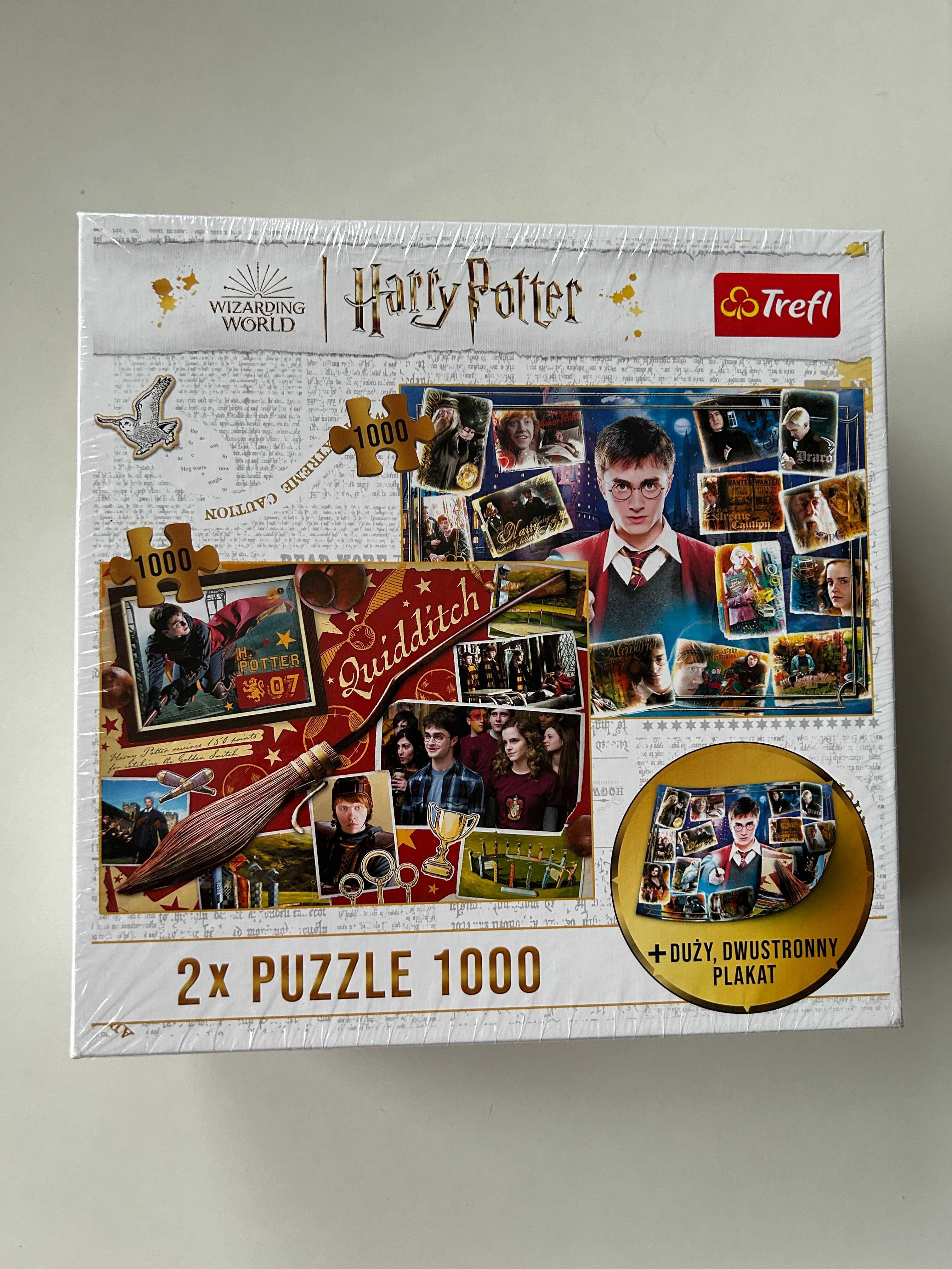 NOWE puzzle Trefl Harry Potter 2 x 1000 elementów + plakat