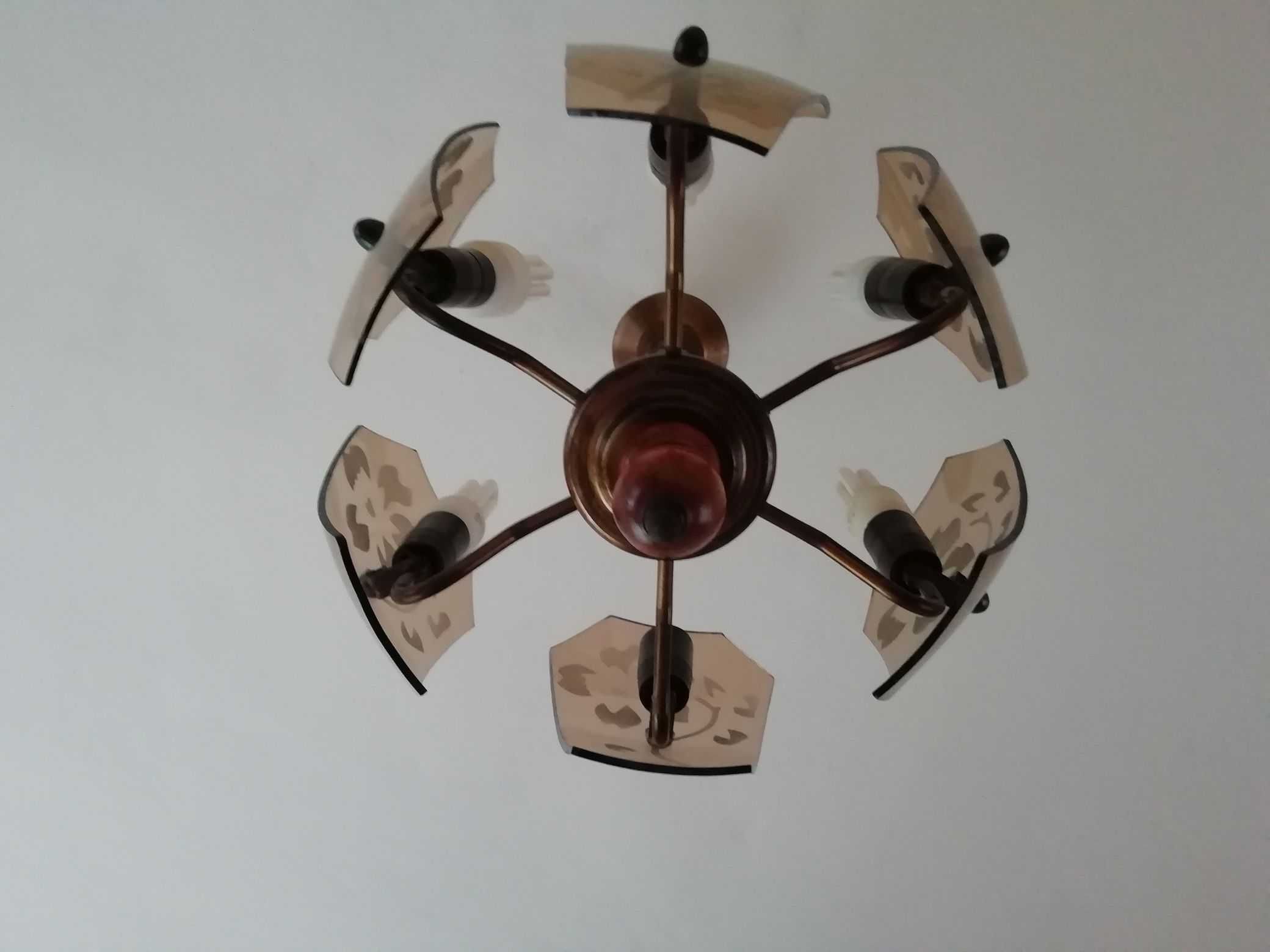 Lampa wisząca sześcioramienna
