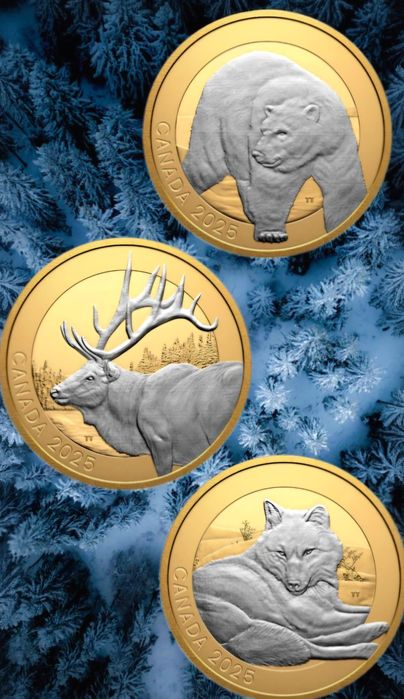 Повна колекція срібних монет "Портрети тварин 2025"!
