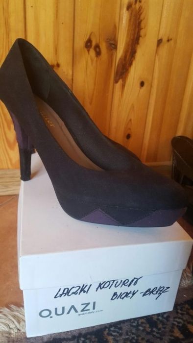 buty czółenka szpilki zamszowe roz 39 jak nowe