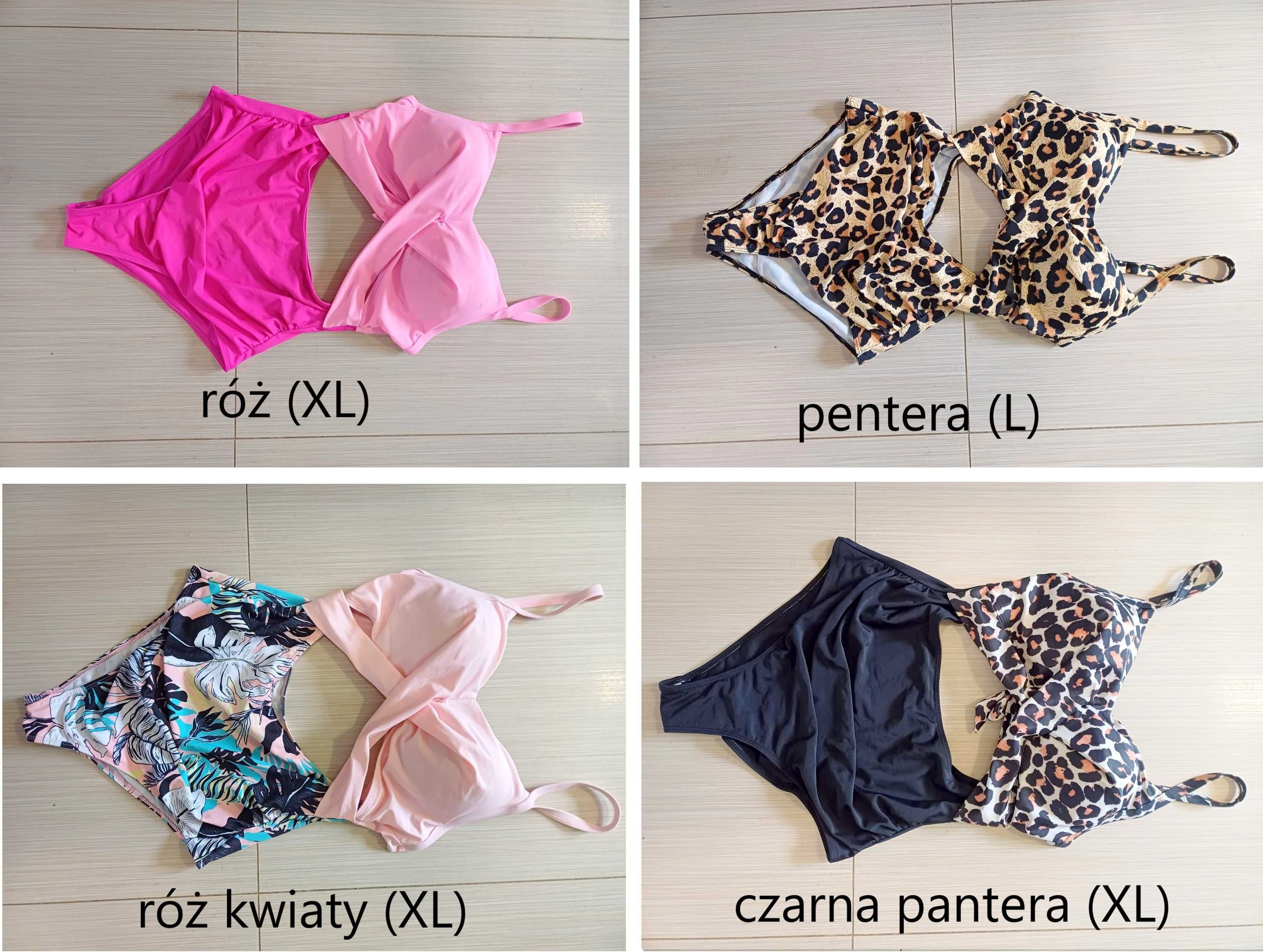 Big size kostium strój kąpielowy 2 cz. pantera L/XL