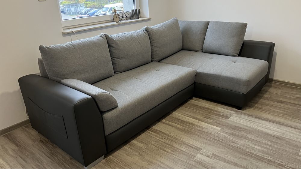 Narożnik z funkcja spania duży