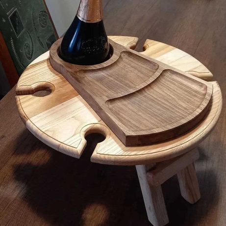 Деревянный винный столик,Столик для вина,Винний столик,менажниця