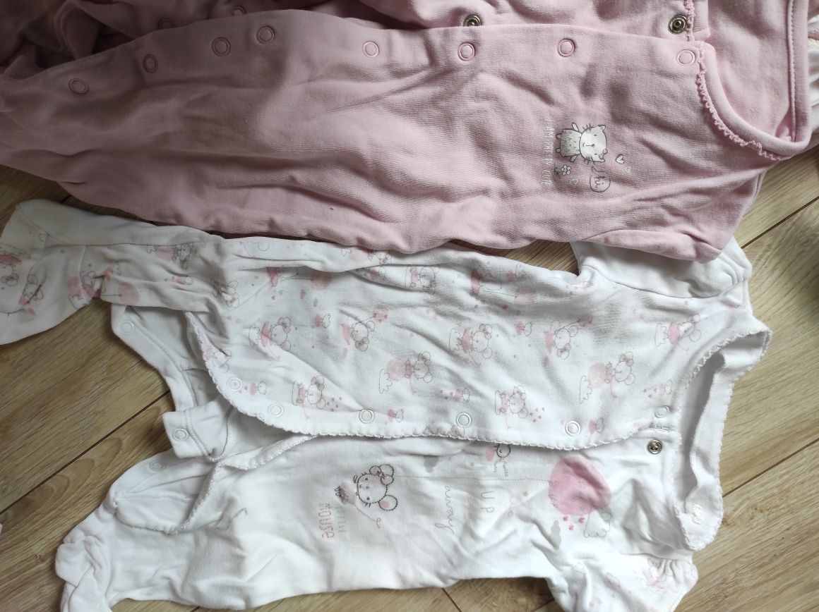 Paka dla dziewczynki, pajace, body spiochy r 54 i 62